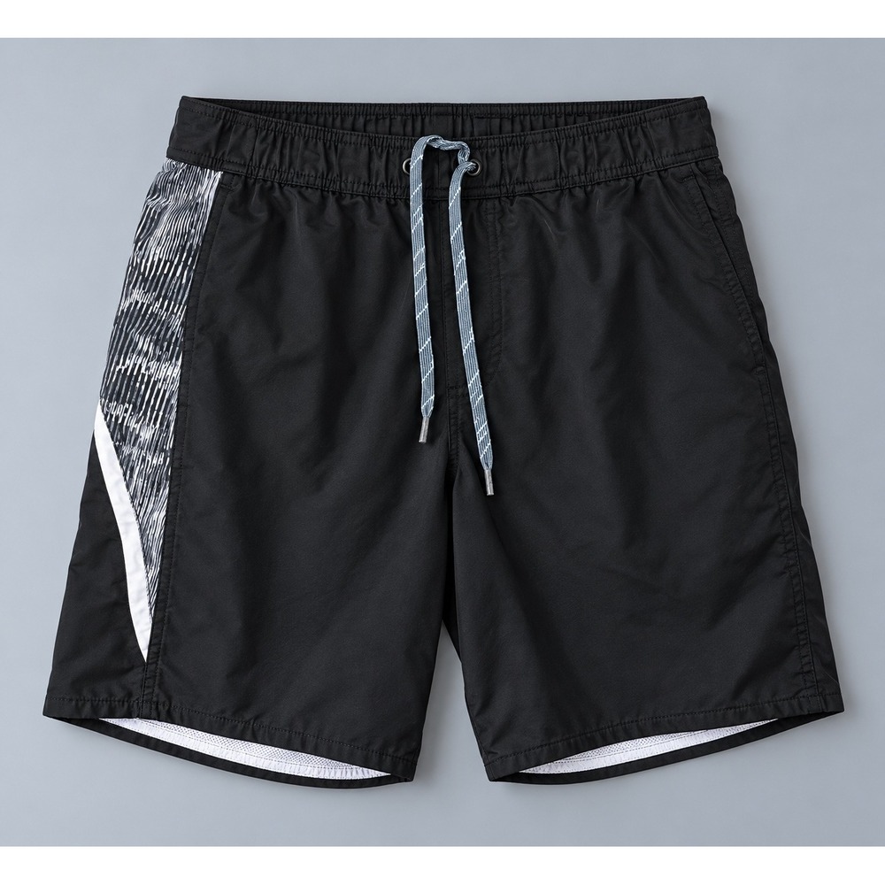 Nike | Mens Swimming Trunks Black Graphic Board Shorts | Size Large